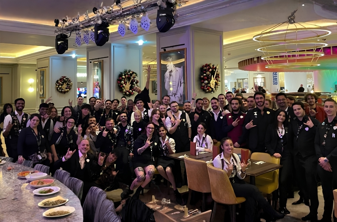 Alper Zan with the Hard Rock team